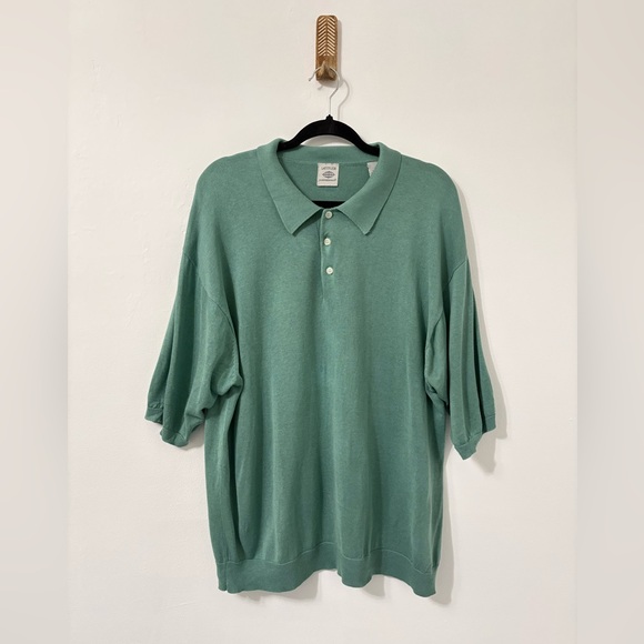 Northern Isles Other - Latitude Northern Isles Silk Cotton Blend Green Polo shirt Sz L